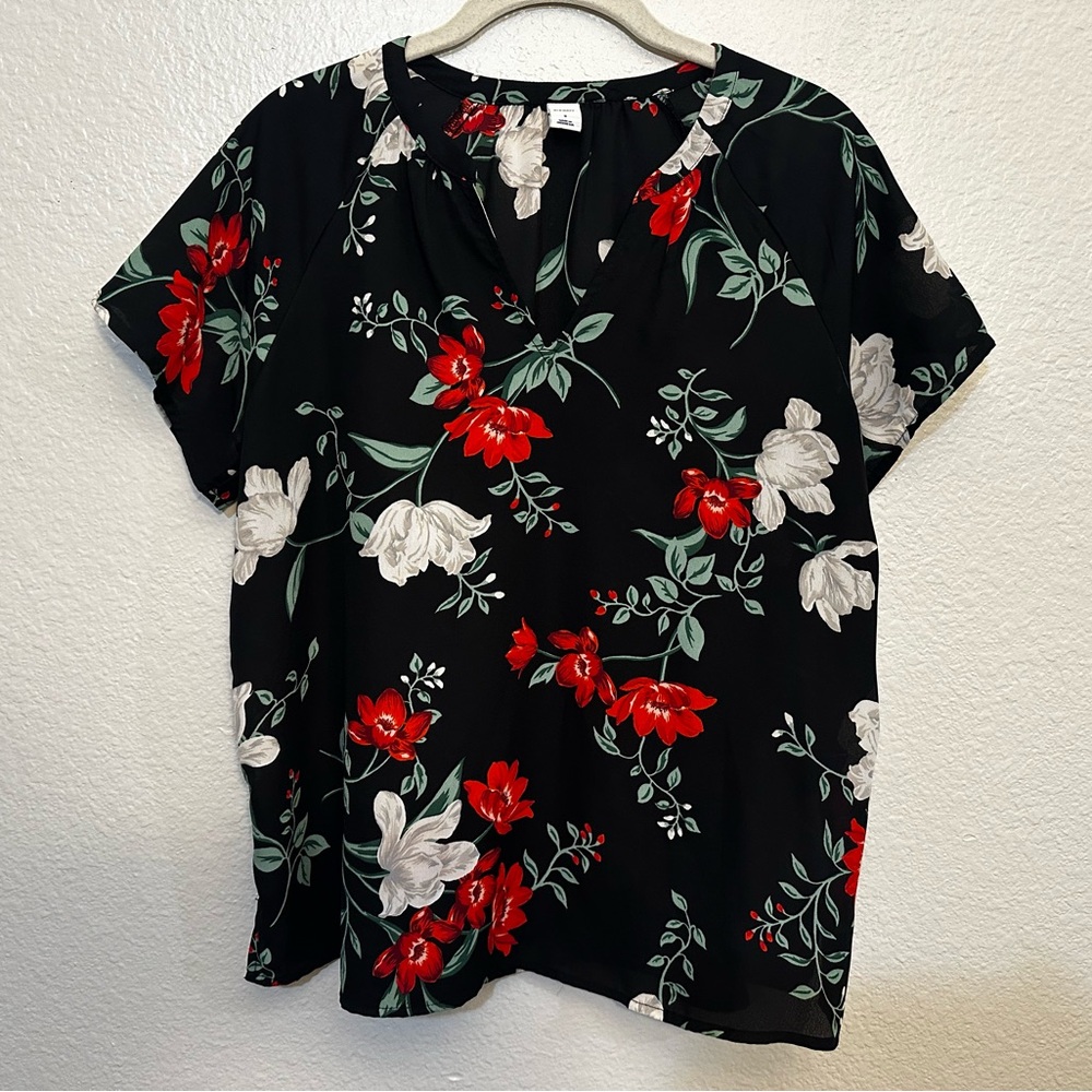 Old Navy |  Short Sleeve Floral Top, Size Small